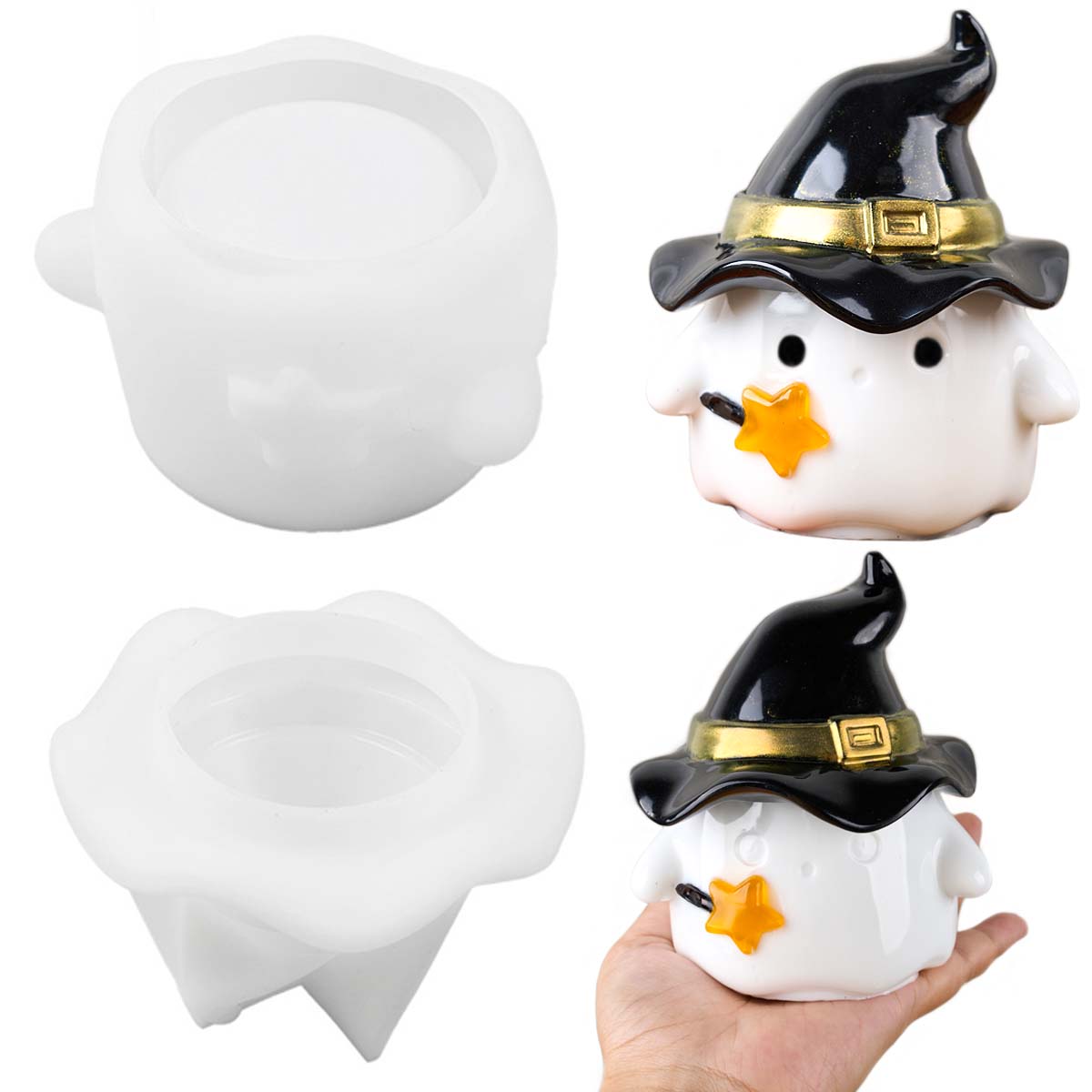 모자 유령 촛불 항아리 실리콘 금형 DIY 할로윈 화분 - Potsticker Mold 리뷰 및 가격
