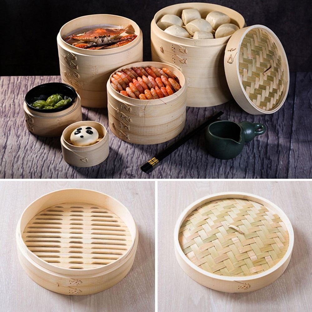 중국식 찜기 대나무 찜기 덮개가 있는 딤섬 찜기 만두  - Bao Steamer Bamboo 리뷰 및 가격