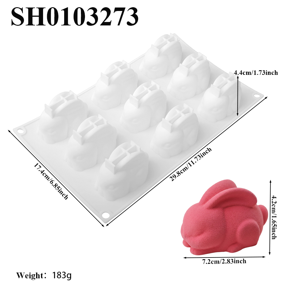 9구형 꼬마토끼 디자인 초콜릿 케이크 몰드 실리콘 젤리 - Bunny Cake Mold 리뷰 및 가격