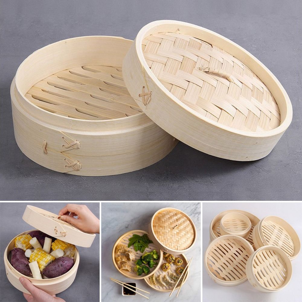 중국식 찜기, 대나무 찜기, 뚜껑이 있는 디무스 찜기, - Bao Steamer Bamboo 리뷰 및 가격